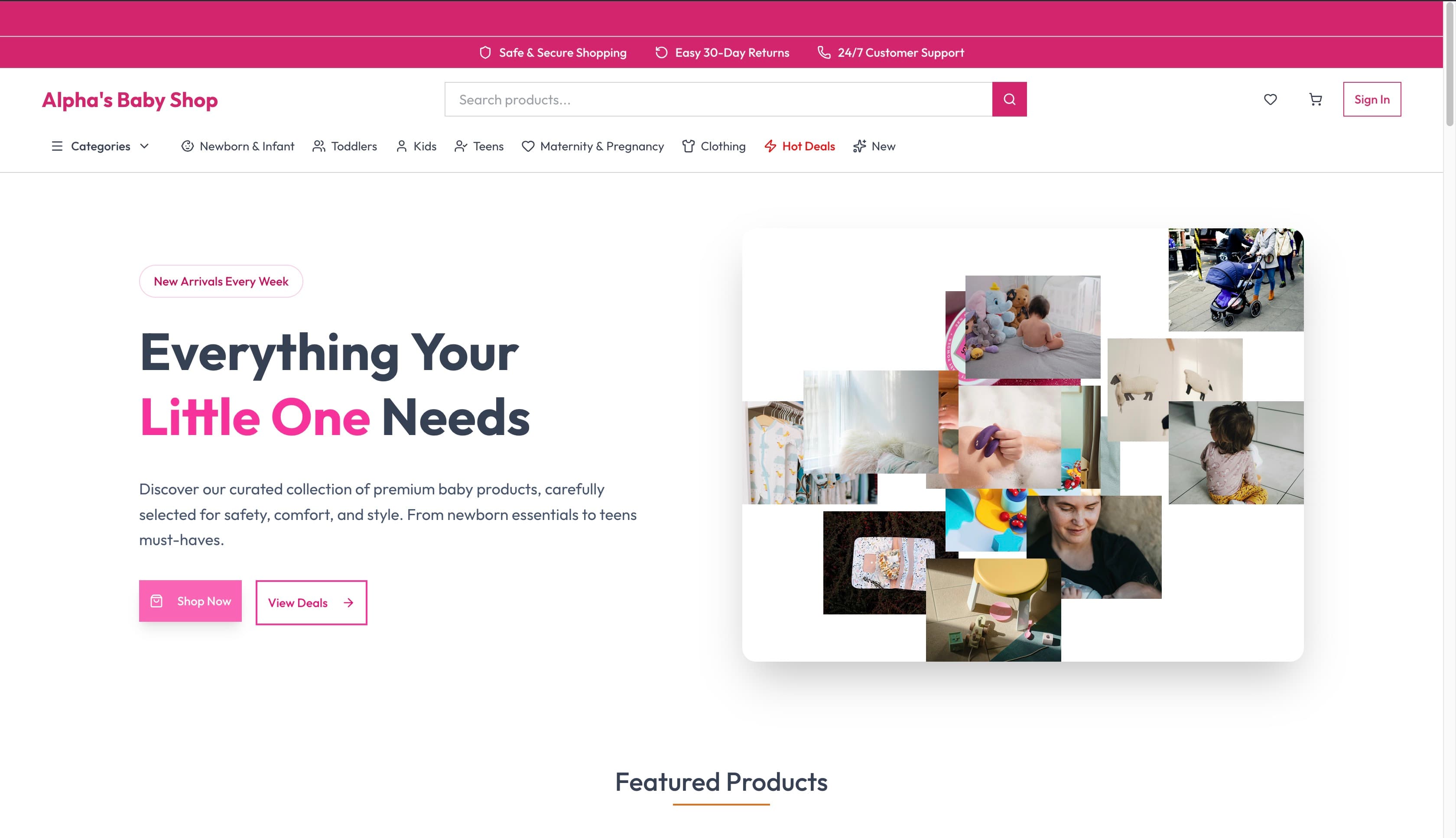 AI Commerce Platform - Alpha's Baby Shop